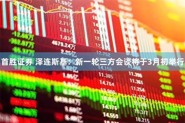 首胜证券 泽连斯基：新一轮三方会谈将于3月初举行