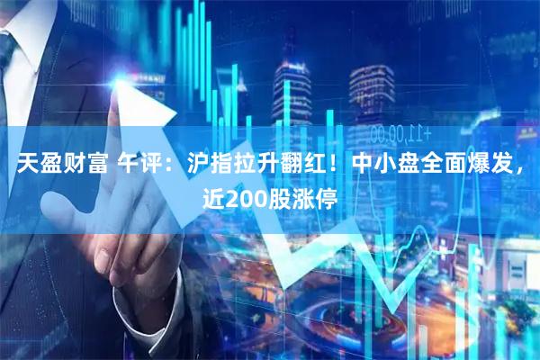 天盈财富 午评：沪指拉升翻红！中小盘全面爆发，近200股涨停